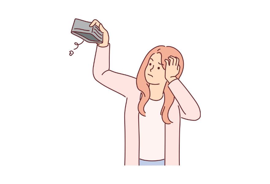 お金がない女性