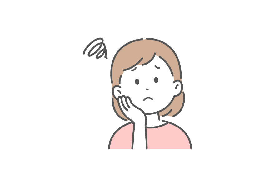 悩んでいる女の子