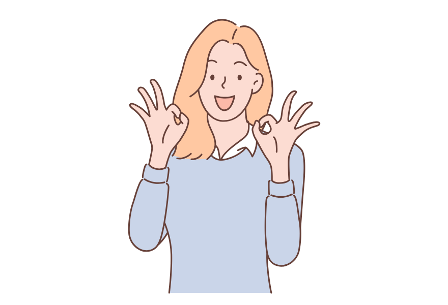 OKする女性