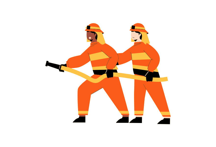 消防士のイラスト