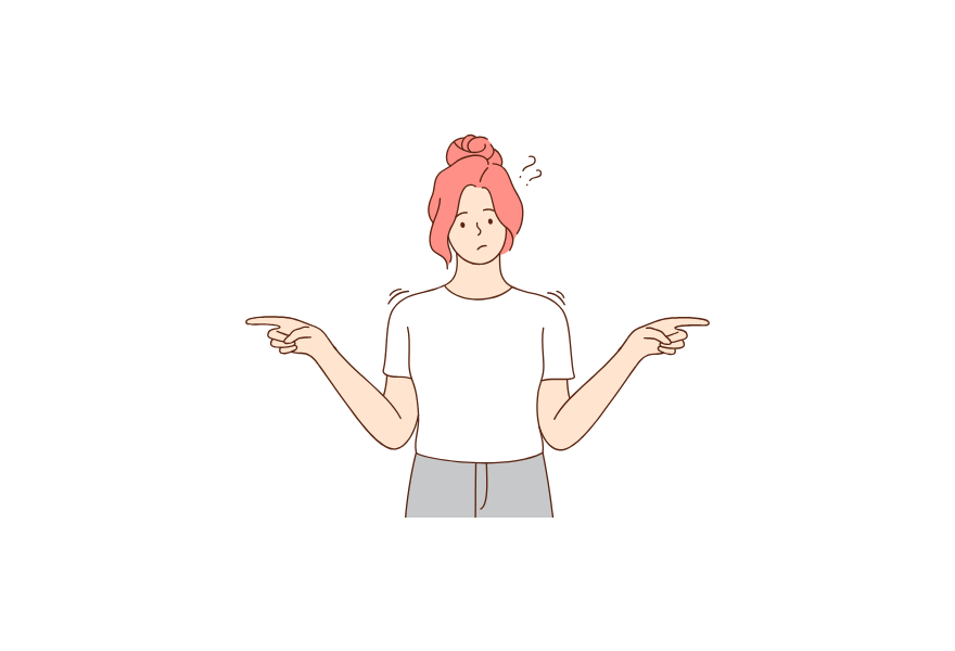 どっちにするか迷う女性
