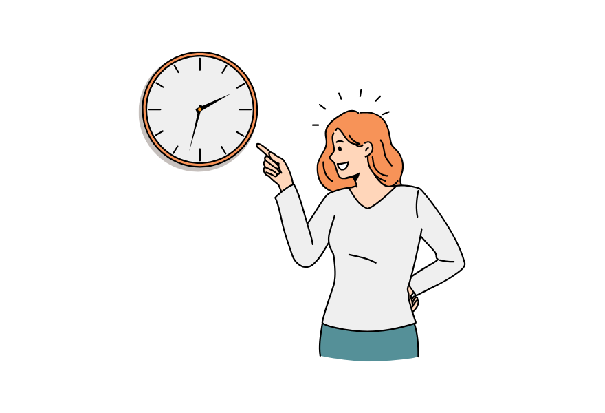 時計を確認する女性