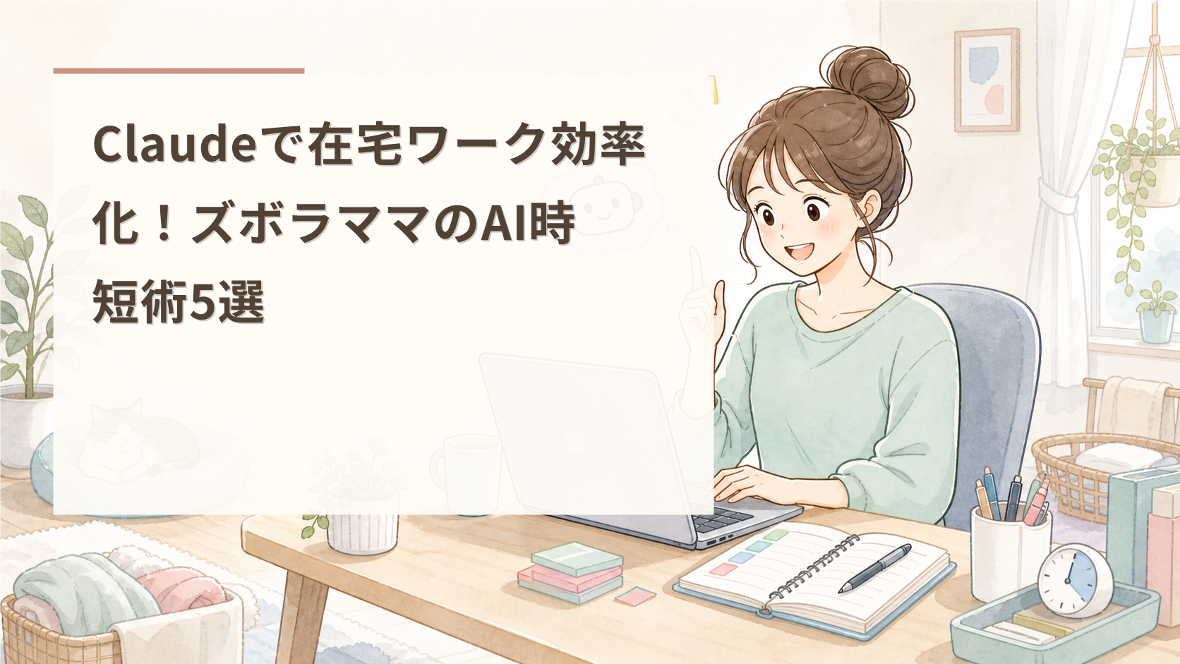 Claudeで在宅ワーク効率化！ズボラママのAI時短術5選