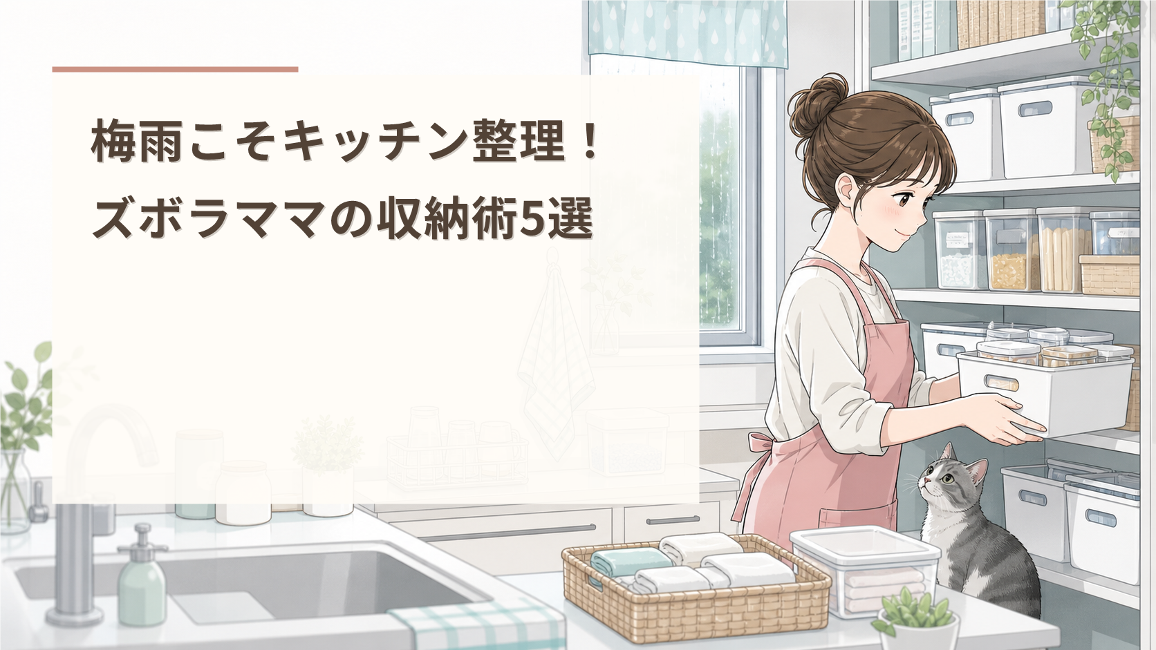 梅雨こそキッチン整理！ズボラママの収納術5選