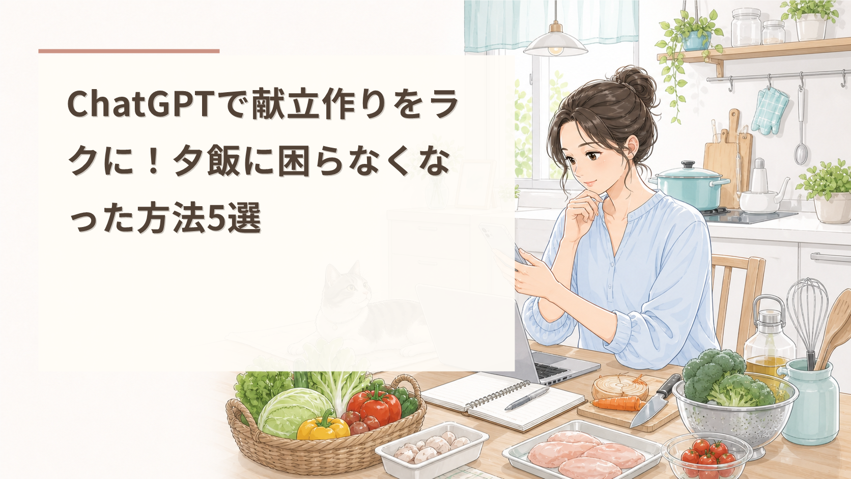 ChatGPTで献立作りをラクに！夕飯に困らなくなった方法5選