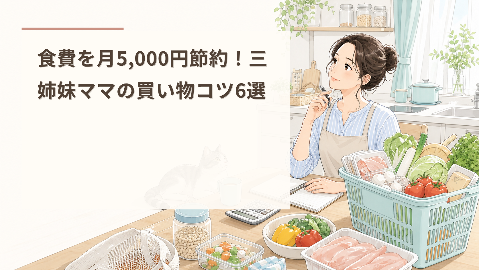 食費を月5,000円節約！三姉妹ママの買い物コツ6選
