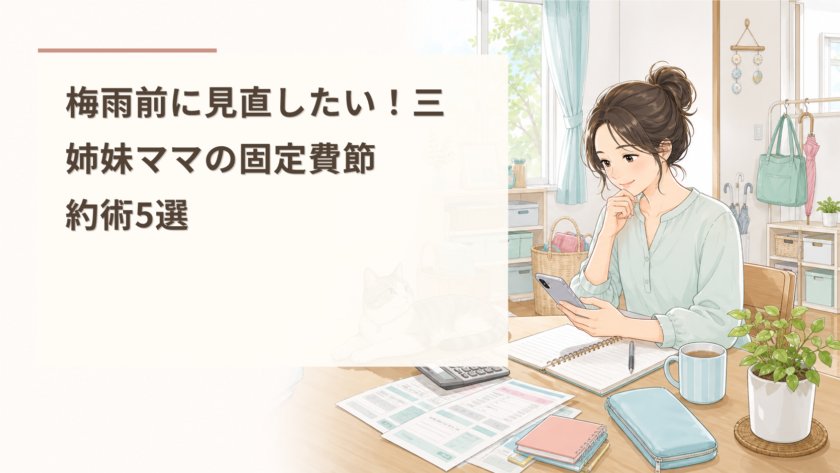 梅雨前に見直したい！三姉妹ママの固定費節約術5選
