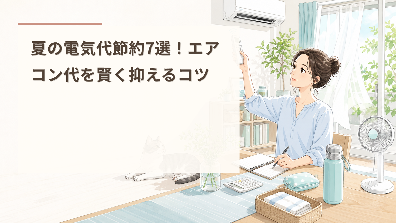 夏の電気代節約7選！エアコン代を賢く抑えるコツ