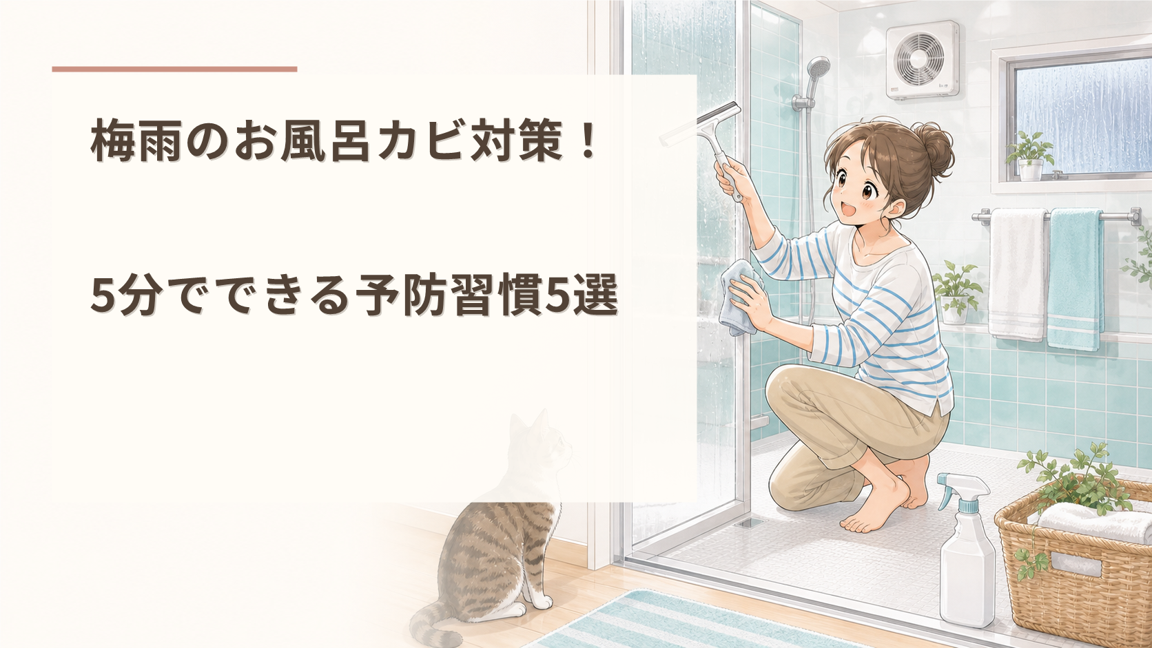 梅雨のお風呂カビ対策！5分でできる予防習慣5選