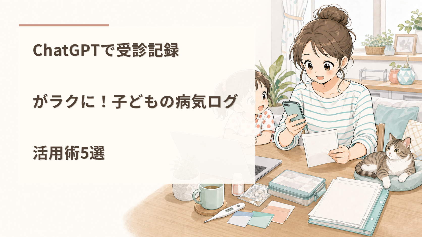 ChatGPTで受診記録がラクに！子どもの病気ログ活用術5選