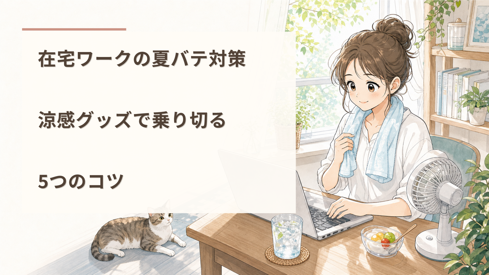 在宅ワークの夏バテ対策｜涼感グッズで乗り切る5つのコツ