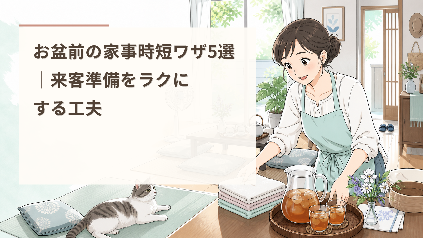 お盆前の家事時短ワザ5選｜来客準備をラクにする工夫