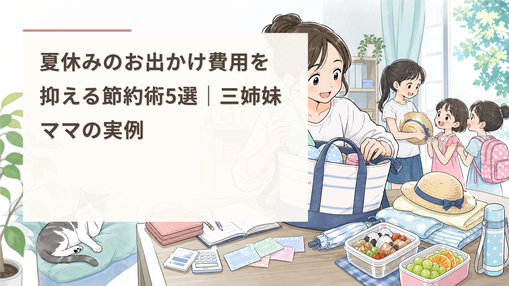 夏休みのお出かけ費用を抑える節約術5選｜三姉妹ママの実例