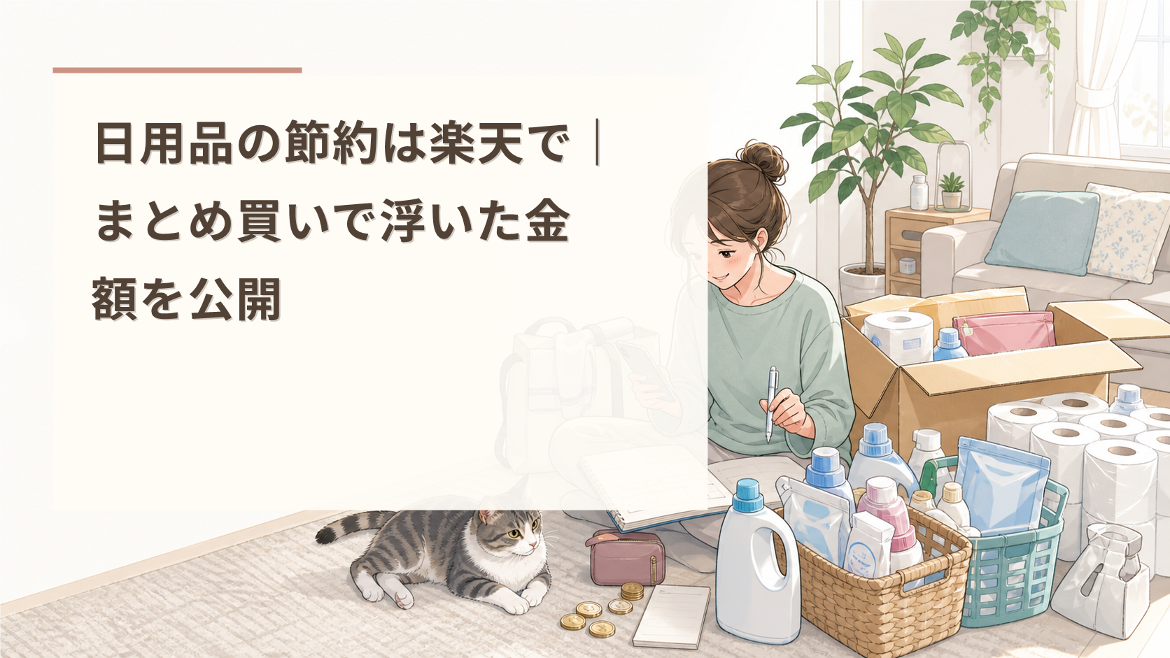 日用品の節約は楽天で｜まとめ買いで浮いた金額を公開